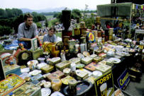 Flohmarktstand in der Rheinaue  Stadt Bonn