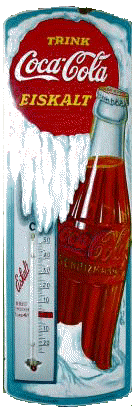 Coca-Cola Email-Plakat von 1938