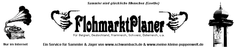 FlohmarktPlaner - für Belgien, Deutschland, Frankreich, Schweiz, Österreich...